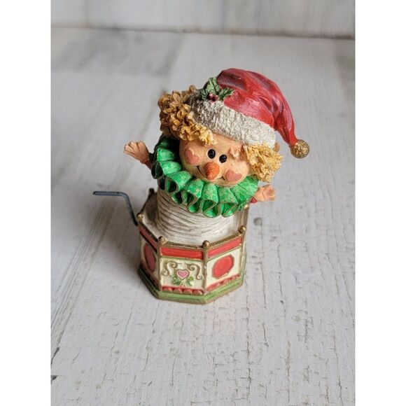 Enesco AS IS 1987 Dandy Annie Jack Box figure Xmas clown - Picture 1 of 6